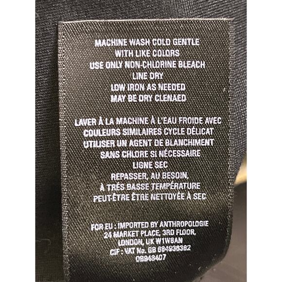 Anthropologie Essential Crop Flare Pants Black Stretch Knit Size S NWT - Picture 9 of 9